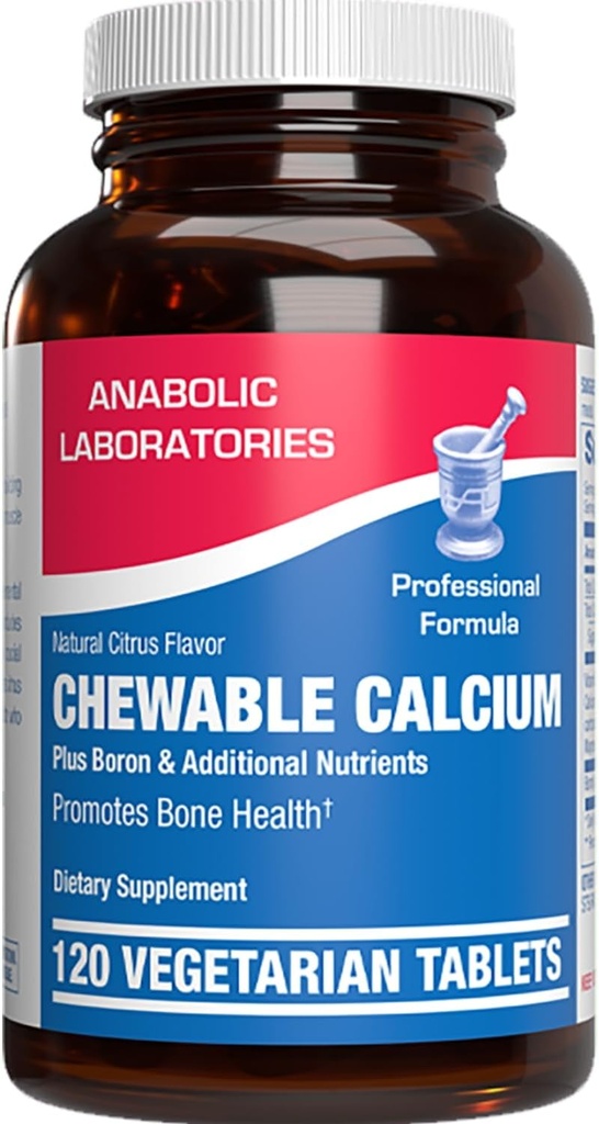 Suplemento de Calcio Chewable para Mujeres - Suplemento de Hueso Clínico con Calcio Chewable con Magnesio de Vitamina D y Complejo de Borón para la Salud Bone &amp; Strength Support - Hecho en Estados Unidos - 30 Servimientos
