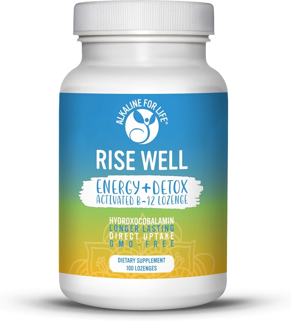 Rise Well Vitamin B12 - Vegan B12 - B12 Vitaminas y Suplementos Energéticos - Fast Acting B12 Sublingual 2000 mcg of B 12 Vitamin in Longer Lasting Form Than Methylcobalamin B12
