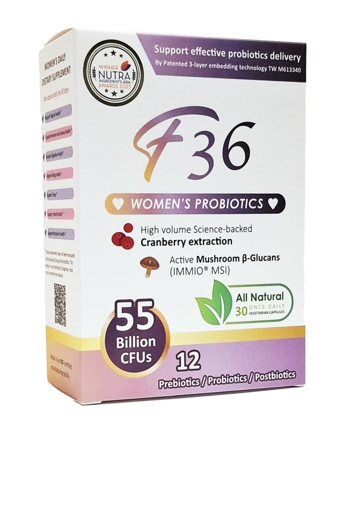 Probióticos para Mujeres 55 Billones CFU – Vaginal &amp; Digestive Health, Immune Support, Sleep & PH Balance – con Cranberry, β-Glucan, Prebióticos & Postbióticos – Once Daily Capsule - 30 Capsules Pack