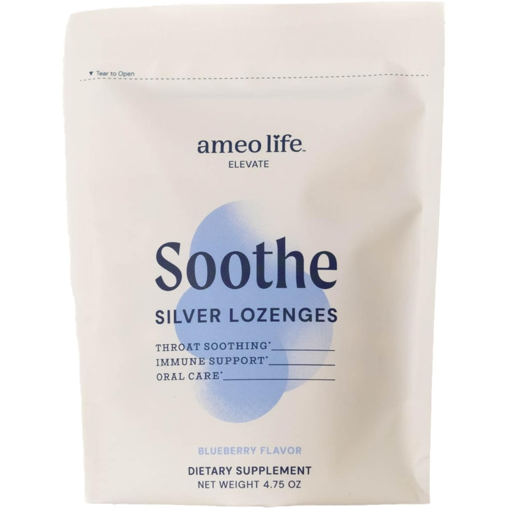 Ameo Life Colloidal Silver Liquid Drops 150 mcg con Blueberry Flavor - 100 Conde Immune Support Suplemento, Natural Colloidal Silver Cough Drops Alternative - Vegan, Gluten-Free &amp; Non-GMO