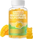 90 TC Magnesio Glycinate Gummies 1000mg - Suplemento de Potasio de Magnesio Libre de Azúcar con Vitamina D, B6, CoQ10 para calma Mood & Sleep Support - 90 Mango Piña Gummies