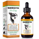 Quercetina para perros, Perro Quercetina gotas líquidas, Perro Quercetina Suplemento Herbal Apoyo Alivio de Alergia, Salud Celular, Inmune Boost, Antioxidante -60 ml