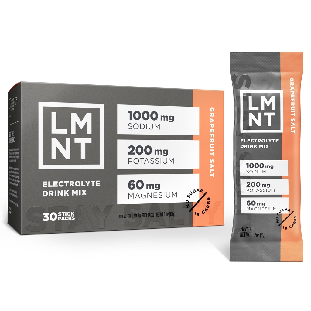 LMNT Zero Sugar Electrolytes - Grapefruit Salt ← Bebida Mix