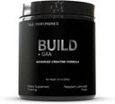 Construir + GAA, para la construcción y recuperación de músculos, limonada de frambuesa, pendiente de patente GAA + Monohidrato de crema, mejora la fuerza, el rendimiento y el crecimiento muscular - Creatina, GAA, Betaine - 30 servicios