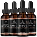 Aceite de cáñamo -4 Packs Máxima Fuerza - Pure & CO2 Extract Drops - 100% Natural Orgánico, Vegano, No GMO Gratis