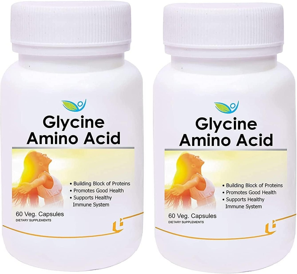 BETT Biotrex Glycine Amino Amino Acido - 60 Veg Capsules - Pack de 2, promueve la buena salud