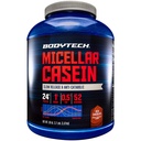 BODYTECH Micellar Casein Protein Powder, Slow Release for Overnight Muscle Recovery - 24 Grams of Protein per Serving - Rich Chocolate (4 libras)