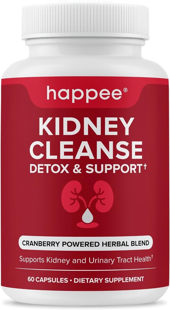Kidney Cleanse Detox " Repair Formula – Natural Kidney Support Supplement with Cranberry Extract " 21 Herbs for Renal, Bladder, " Urinary Tract Health – Flush Toxins " Restore Health - 60 cápsulas