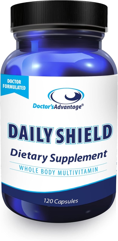 Ventajas del médico Multivitamina de escudo diario con extracto de té verde &amp; Bilberry Silencio 120 Non-GMO Capsule Antioxidant Suplemento para luchar contra los daños radicales libres &amp; Sistema de apoyo