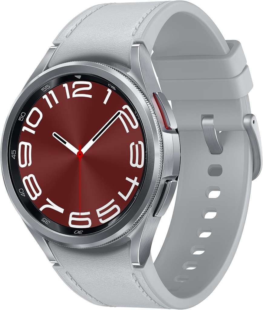 SAMSUNG Galaxy Watch 6 Classic 43mm Bluetooth Smartwatch, Rotating Bezel, Fitness Tracker, Zonas de Recursos Humanos Personalizadas, Advanced Sleep Coaching, Heart Monitor, BIA Sensor, Health Insights, US Version Silver