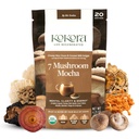 7 Mushroom Mocha - Pólvora de hongos orgánicos adaptógenos - Incluyendo la manguera de Turquía " Leones Mane - Energiza " Promueve la claridad mental* - Vegan, Gluten Gratis, No Añadido Sugar - 20 Serviciones - 120g