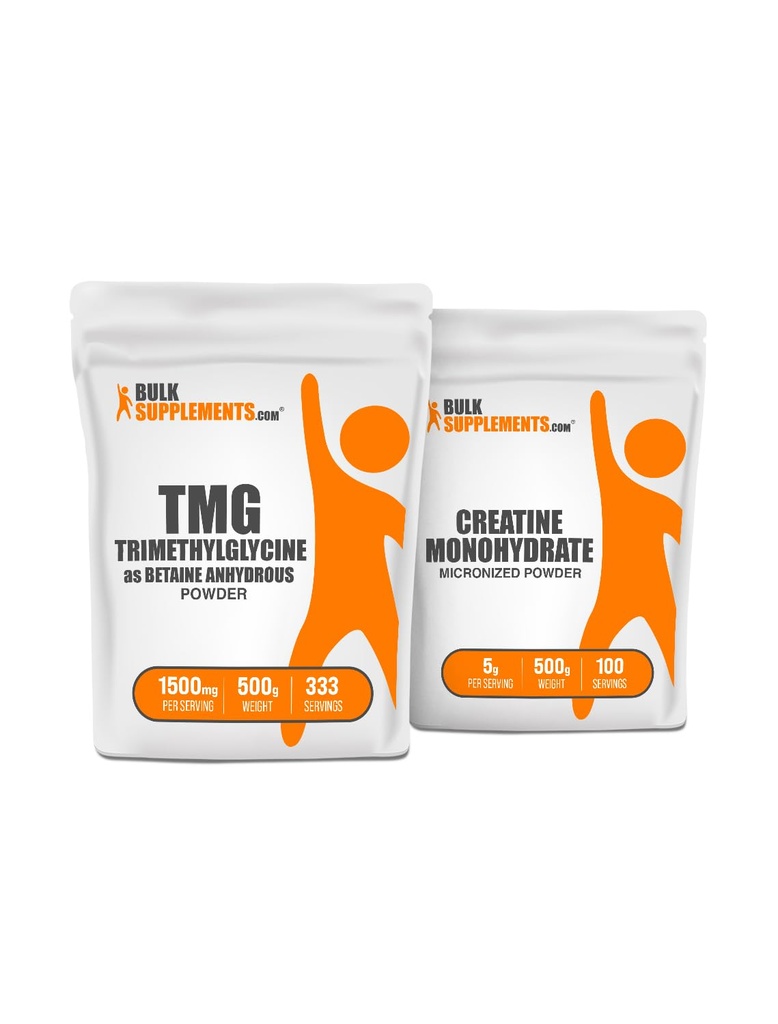 BulkSupplements Trimetilglycine (TMG) 500g + Creatine 500g Bundle