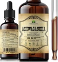 Ashwagandha Suplemento Natural Withania Somnifera Extract Liquid Drops - Natural Stress Relief, Mood Booster, Sleep Aid & Calming Support - Non-GMO Vegetarian Formula 2Fl oz
