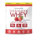 Designer Wellness, Designer Whey, Natural Whey Protein Powder con probióticos, fibra y clave B-Vitamins for Energy, Gluten-Free, Summer Strawberry, 2 lb