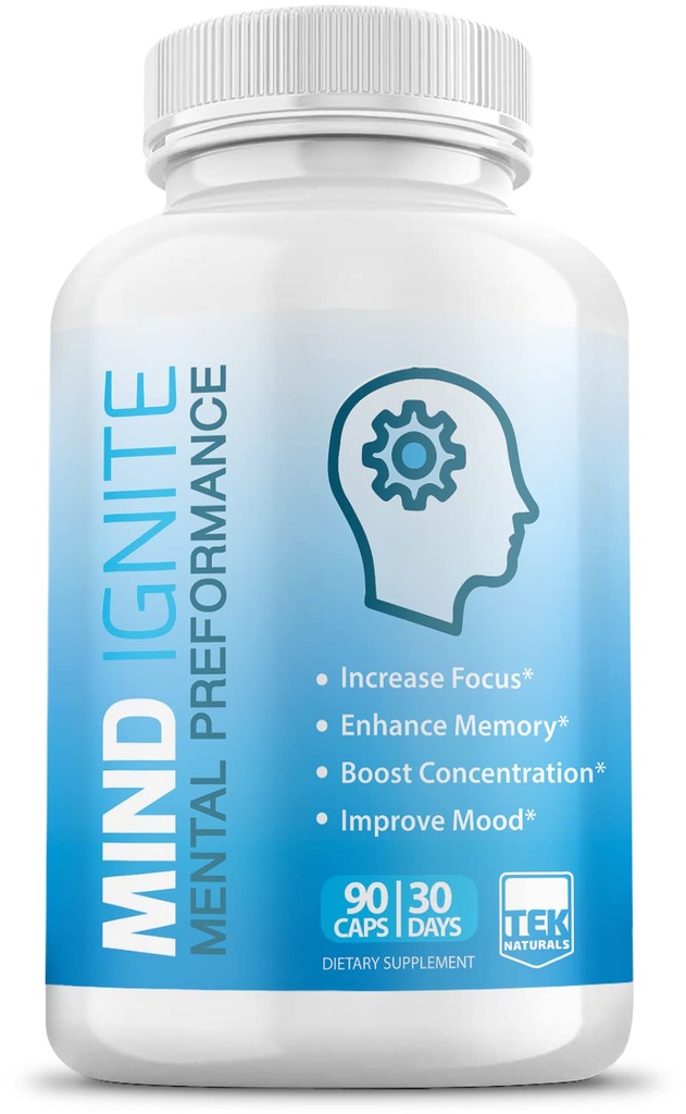 Mind IgniteTM Mental Performance 16 Ingredientes - Extra Strength Nootropic Brain Supplement for Focus, Energy, Memory, Clarity, Concentration &amp; More