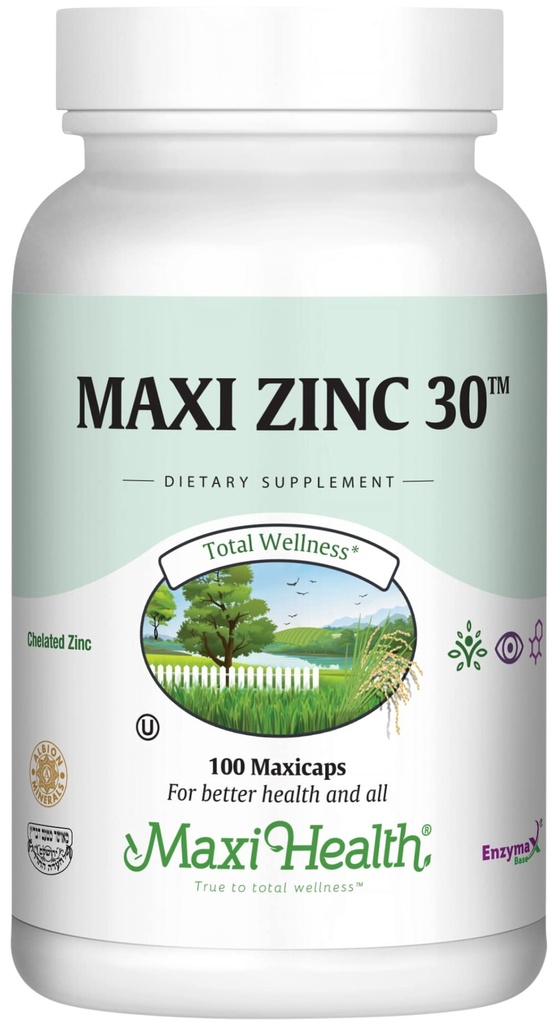 Suplementos Zinc – Zinc 30 mg con Enzymax – Apoyo Inmunitario de alta potencia – Cápsulas Glycinadas Zinc – Vitamina Zinc para adultos – Kosher – 100 Con