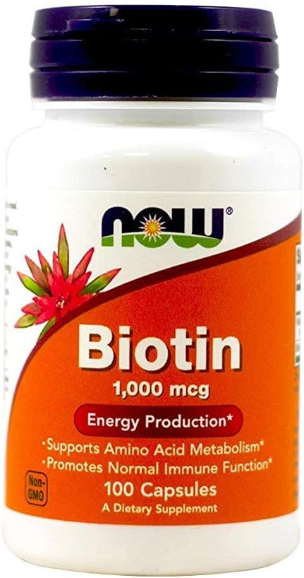Ahora Alimentos, Biotina, 1000 mcg, 100 cápsulas