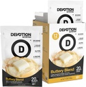 Devotion Nutrition Protein Powder Blend ← Gluten Gratis, Keto Friendly, No Añadido Sugars ← 1g MCT  20g Whey &amp; Micellar Protein ← 12 Single Serving Packets (Buttery Blend)