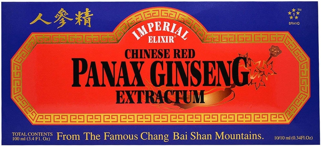 Extracto de Panax Rojo Chino Ginseng - Vials Imperial Elixir (Ginseng Company) 10 Vial