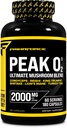 Primaforce Peak O2 Performance Mushroom Powered Oxygen Absorption Booster (180 cápsulas) (2.000 mg Por Serving, 60 Serviciones) - Suplemento de rendimiento deportivo, Ultimate Mushroom Blend