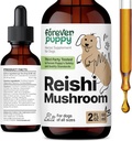 Reishi Mushroom Drops for Dogs - Immune Support Supplement - Red Reishi Mushroom Liquid Drops - Dog Food Supplements and Vitamins - All Breeds & Size - Sugar & Alcohol-Free - 2 oz