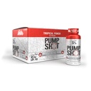 5% Nutrición Rich Piana Pump Shot Liquid Glycerol Nitric Oxide Booster, Stim Free Pre Workout TEN 20,000 mg con S7 ANTERI Pumps, Hydration TEN Fruit Punch Flavor (12 Pack Caddy)
