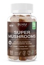 SUKU Vitaminas - Super Mushroom -Reishi Chaga, Turquía Tail &amp; Lions Mane Blend Gummies for Immunity - Easy to Chew - Non GMO, Gluten Sugar Gratis - Espresso Decaffeinated Flavored Gummy Vitamins, 50 Conde