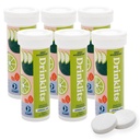 Bebidas Lime Electrolyte Fizzy Hydration Tablets (6) Tube Bundle ¦ 0g Sugar - Bebida Deportiva Natural - Electrolitos Esenciales ANTE 60 Servings - 10 Tablets Por Tube
