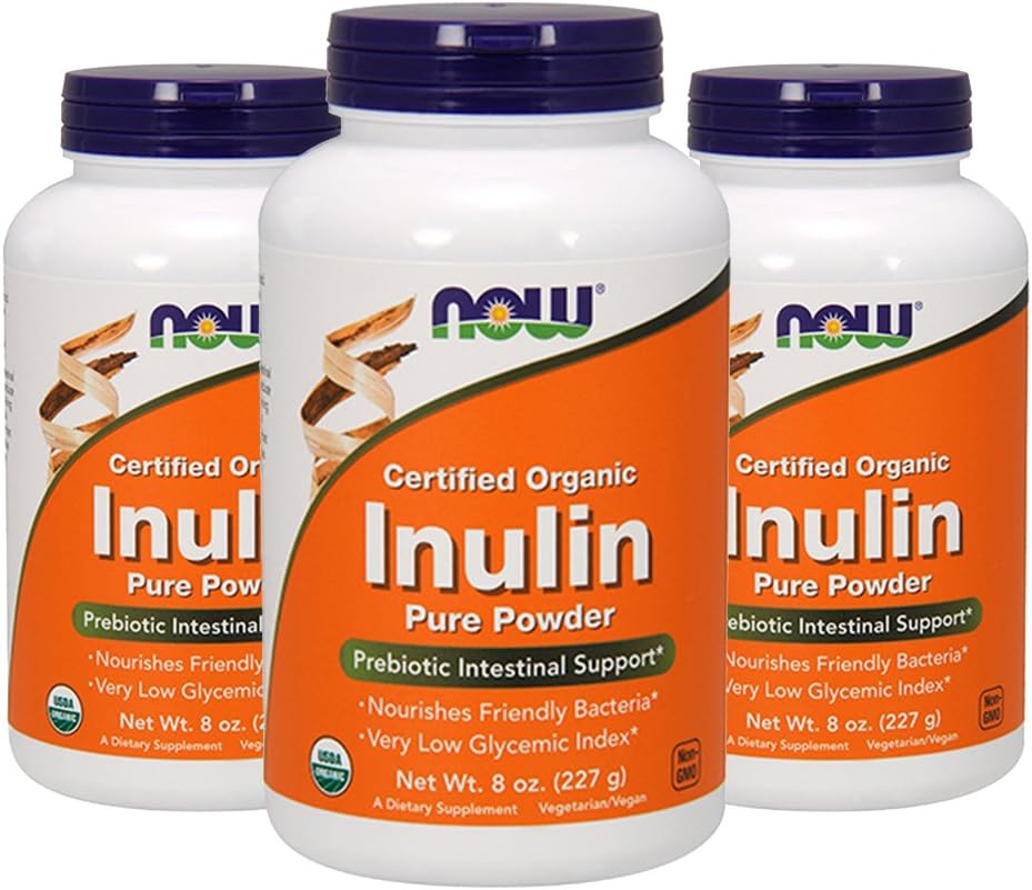 AHORA Inulina de alimentos (Certificado Orgánico) - 8 oz (Pack of 3)