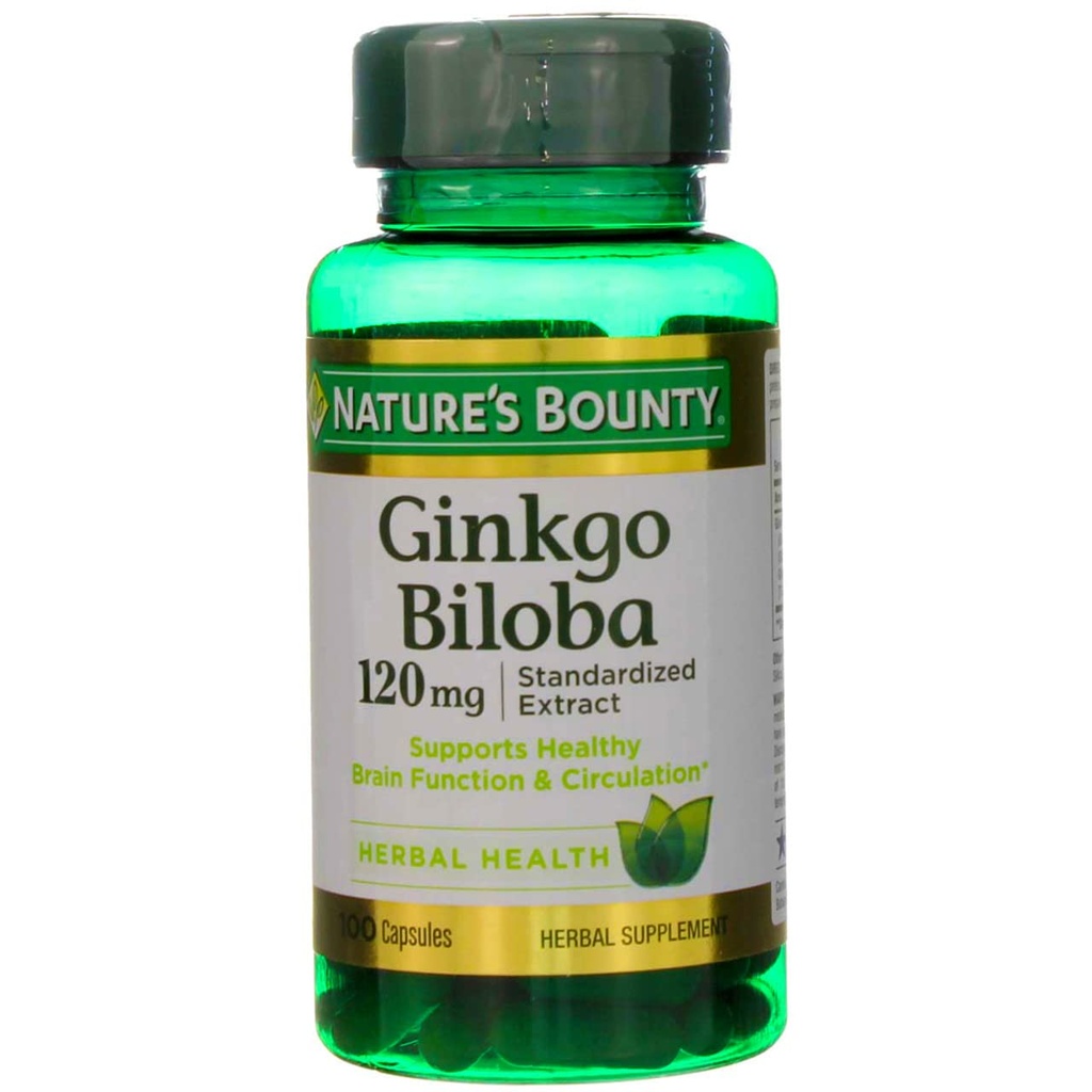 Bounty Ginkgo Biloba 120 mg Doble Fuerza - 100 cápsulas, paquete de 2