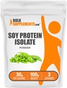BulkSupplements.com Soy Protein Isolate Powder - Vegan Protein Powder, Unflavored - Pure & Gluten Free, 30g por Serving, 100g (3.5 oz) (Pack of 1)