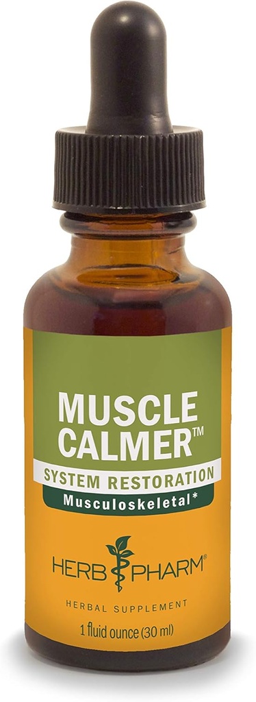 Herb Pharm Muscle Calmer Liquid Herbal Fórmula para el apoyo al sistema muscular - 1 onza