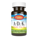 Carlson - Vitaminas A, D3, K2, 3000 mcg RAE Vitamina A, 125 mcg Vitamina D3, 90 mcg Vitamina K2 como MK-7, Bone Building, Calcium Utilization, 60 Soft Gels