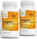 Terry Naturalmente Adaptra - Suplemento de Apoyo Salud Adrenal - Suplemento de Ashwagandha con Rhodiola Rosea Extracto - Suplemento Herbal de Apoyo Energía & Concentración - 60 cápsulas (Pack of 2)