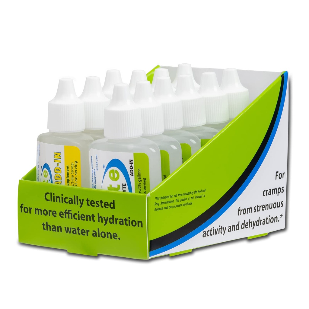 elete Electrolyte Add-in Hydration Drops TEN Sodium, Magnesium, Potassium & Trace Minerals TENIDO 6 Pack of Unflavored Pocket Bottles &amp; 6 Pack of Lemon Flavored Pocket Bottles TEN 24.6 mL Cada uno