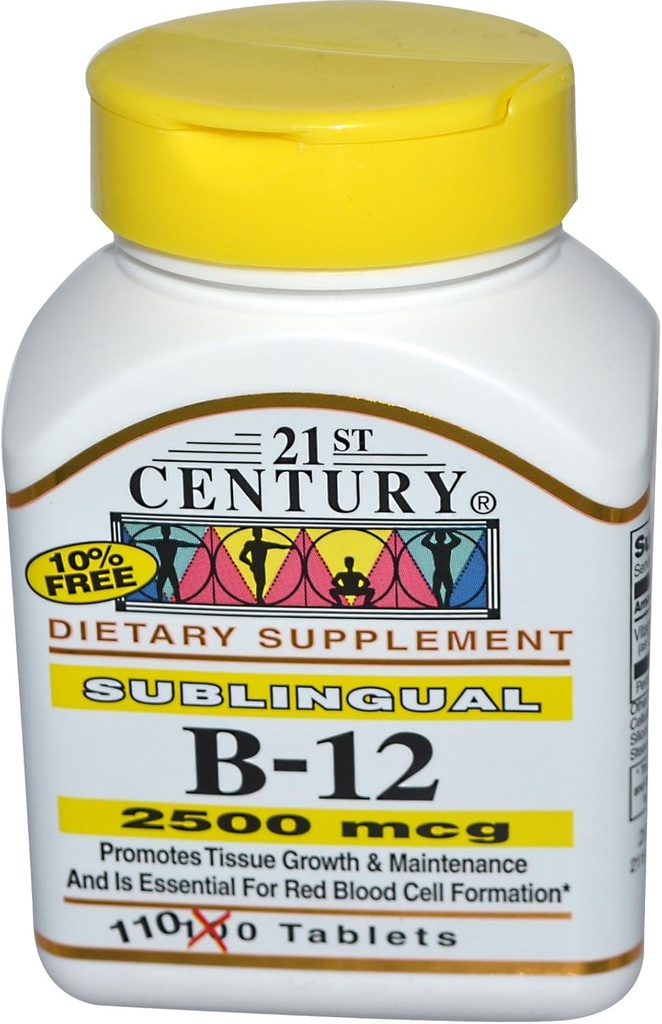 Siglo XXI, B-12, 2500 mcg, 110 Tabletas - 2pc