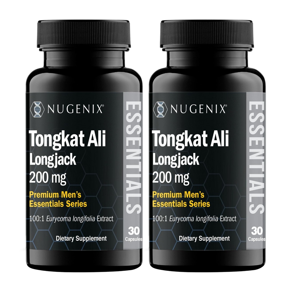 Nugenix Essentials Tongkat Ali for Men, Support for Men's Health, Longjack Eurycoma Longifolia Extract, 60 Cuenta