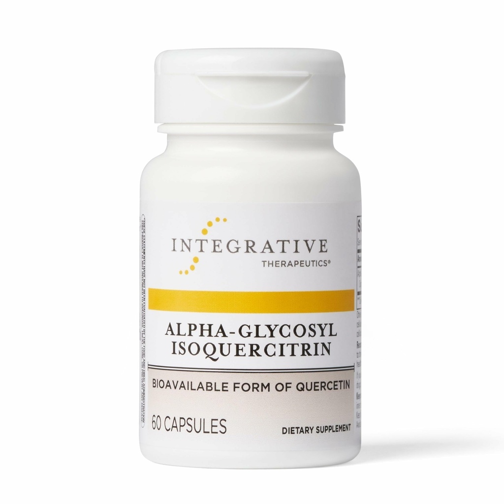 Terapéutica Integrativa Alpha-Glycosyl Isoquercitrin - Suplemento de Quercetina para la Salud Celular y la Vía Antioxidante Apoyo* - Apoya la Integridad Celular* - Vegan &amp; Dairy-Free - 60 Conde (60 Servimientos)