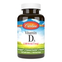Carlson - Vitamina D3, 2500 UI (62,5 mcg), Immune Support, Bone Health, Muscle Health, Cholecalciferol, Vitamina D Suplementos, Vitamina D3 Soft Gels, 150 Softgels
