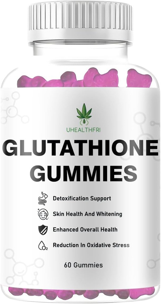 Glutathione Gummies - Suplemento de blanqueamiento de piel para mujeres &amp; hombres Glutathione sin gluten Glutathione Collagen Glow Gummies for Hair Skin Nails Muscle & Joint (1)