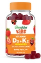 Lifeable Kids Vitamin D3 K2 Gummies TEN 1000iu D3 y K2 100mcg TEN Great Tasting D3 y K2 Suplementos TEN para Bone Health and Immunity TEN VIT D3 K2 para niños TENIDO 60 Gummies