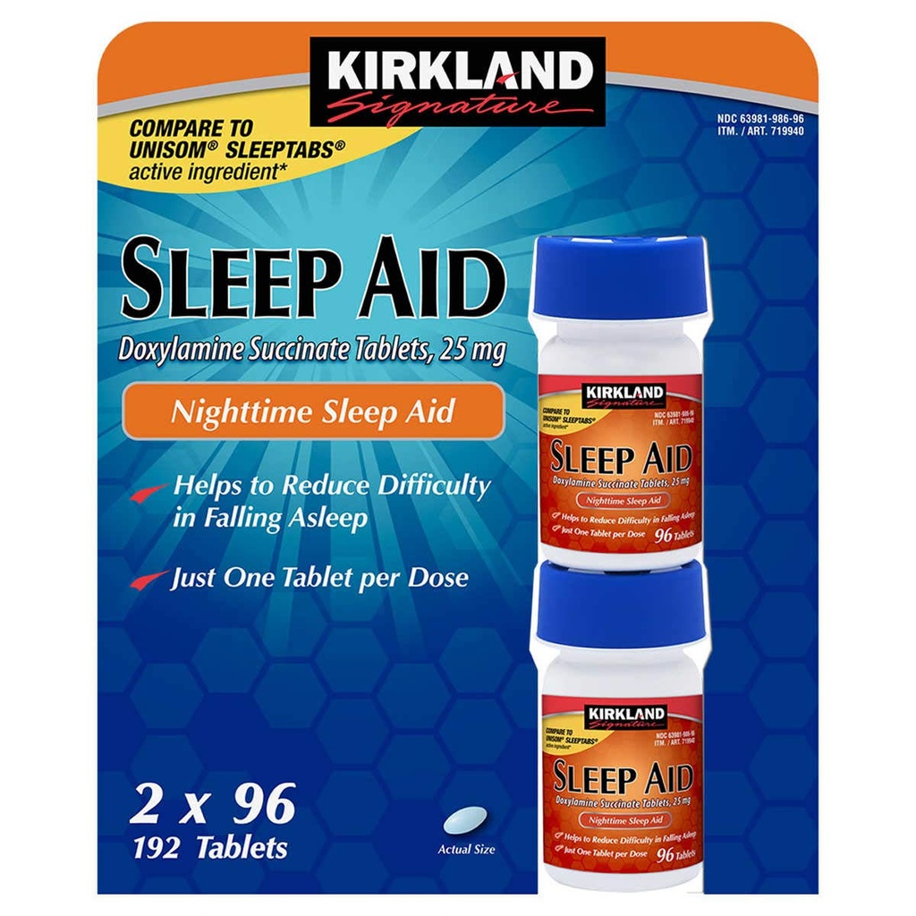 Ayuda para dormir Succinate 25 Mg 4 Botellas X 96 Tabs