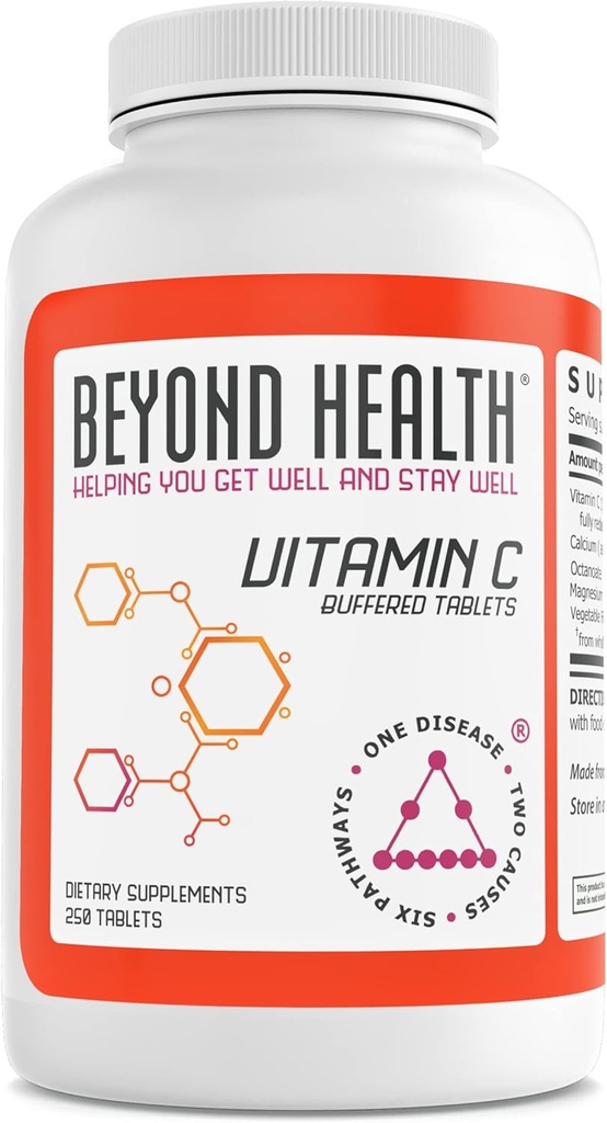 Más allá de la salud Vitamina C Buffered Tablets - Soporte inmune - 250 Conde