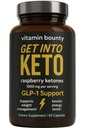Vitamina Bounty Premium Raspberry Ketones Suplemento - Keto Pills for Weight Loss - Promueve Ketosis & Metabolism Support - Keto Diet Aid - Energy Boost for Women &amp; Hombre - 60 cápsulas