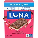 LUNA Bar - Chocolate Peppermint Stick Flavor - Snack Bares - Non-GMO - Bares de proteína sin gluten - Hecho con avena orgánica (12 Pack)
