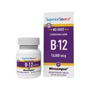 Fuente Superior No Shot Vitamin B-12 Cyanocobalamin 10000 mcg - Vitamina B-12 para apoyar la producción de energía, la salud cerebral " Wellness general - Tablas sublinguales - 60 Tablas dissolvables