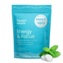 NeuroGum Energy Caffeine Mints (180 piezas) - Azúcar gratis con L-theanine + Caffeine natural + Vitamin B12 &amp; B6 - Nootropic Energy & Focus Supplement for Women & Hombre - Keto & Vegan, Peppermint Flavor