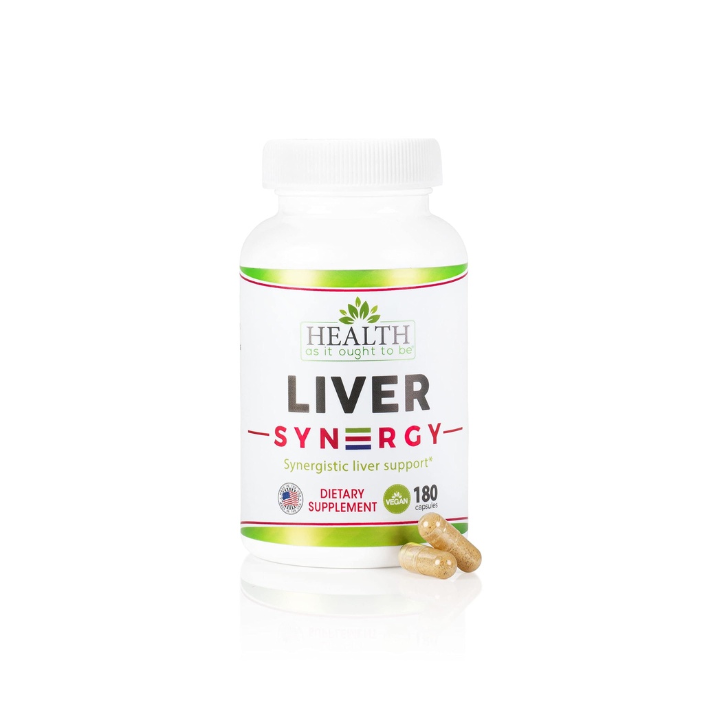 Salud Como Ought To Be Liver Syn3rgy Suplemento  Physician Formulated Capsules with Milk Thistle, Black Seed, Korean Ginseng  180 Capsules