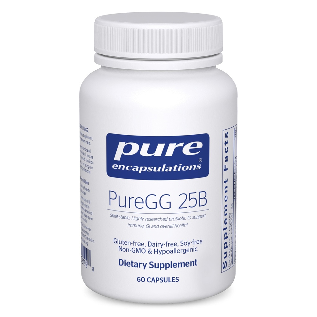 Pure Encapsulations PureGG 25B ← Promueve GI e Immune Health Across All Ages TEN 60 Capsules