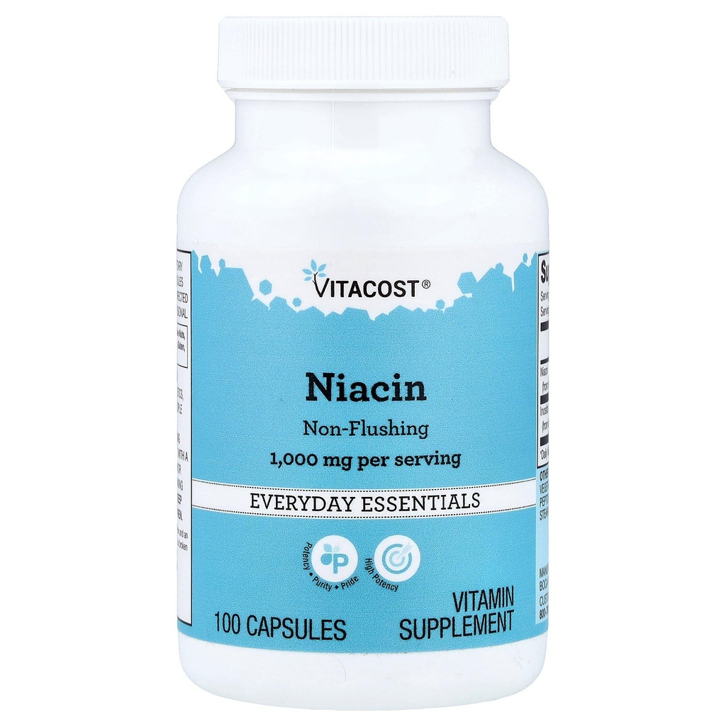 Vitacost Niacin Non - Flushing - 1000 mg por Serving - 100 cápsulas